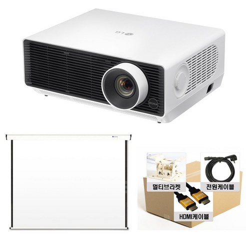 현장설치포함 LG전자 BF50RG 5000안시 레이저 빔프로젝터 + 윤씨네 YP-EV100AW 100인치 전동스크린 세트
