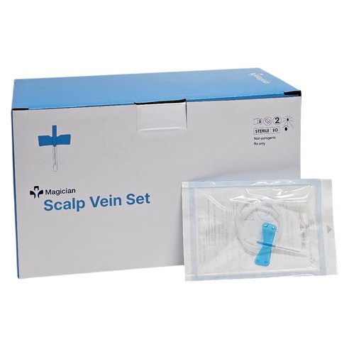 매지션 나비침 23G Scalp Vein Set 100개입 멸균 채혈세트, 1박스