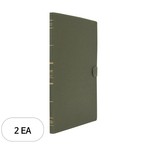 인디 가띠 클리어파일 20매, 올리브, 2개