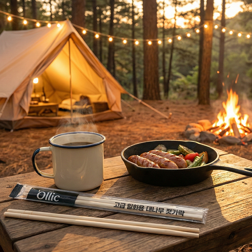 올릭 고급 일회용 대나무 젓가락 이미지 3