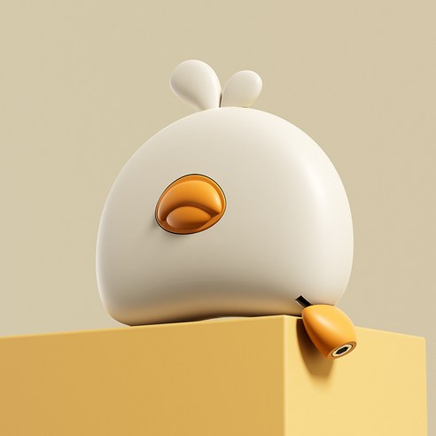 미소데이샵 귀여운 오리 자동 줄자, 1개, 화이트