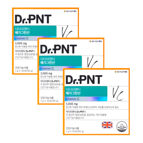 닥터피엔티 메가그린산 고용량 비타민C 3000mg X 30포 3개입 90... 맛있게 먹은 솔직 후기 썸네일