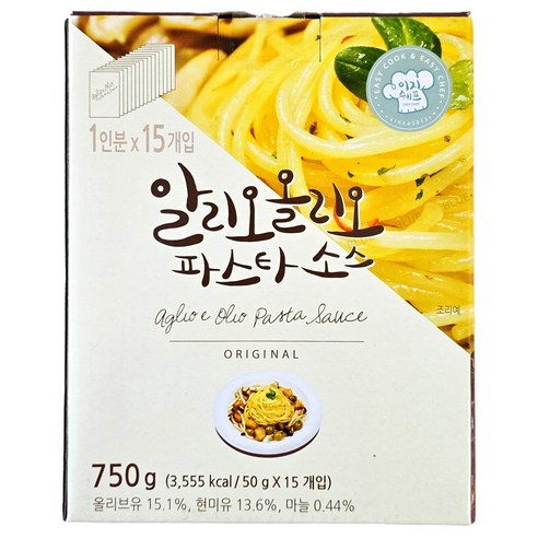 코스트코 이지쉐프 알리오올리오 스파게티소스, 50g, 15개
