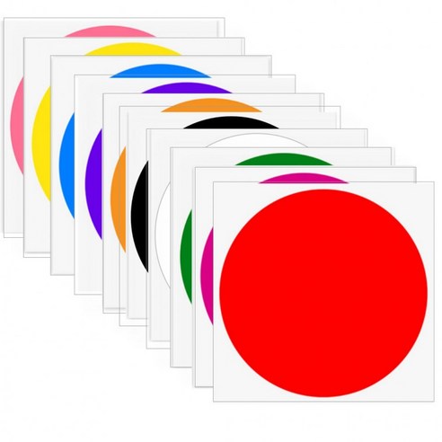 15cm 10컬러 세트 원형 방수 스티커, 혼합(S5166) 10장, 1세트, 10개입
