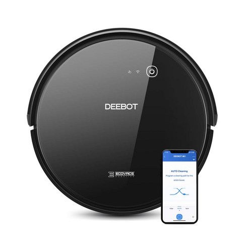 ECOVACS DEEBOT 661 무선 로봇 청소기 검은색 ECOVACS DEEBOT 661 Cordless Robot Vacuum Black, D661