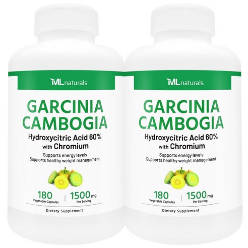 [미국빠른직구] 신제품 마이라이프 내추럴스 가르시니아 캄보지아 1500mg (HCA 60%), 180정, 2개