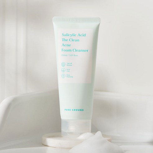 퓨어그라운드 살리실산 더 클린 아크네 폼클렌징 150ml 2개 이미지 2