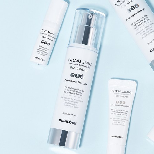 시카리닉 3종 세트 - 피에스엘 크림 50ml 바이오 에센스 100ml 페이셜 폼클렌저 150ml 민감성 피부용 기초 화장품 이미지 2