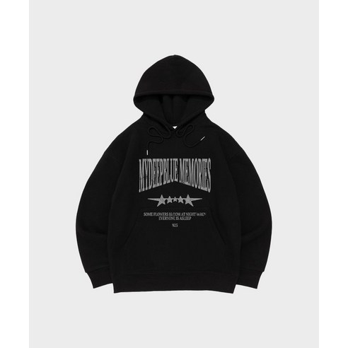 MY DEEP BLUE MEMORIES MM VINTAGE CRACK HOODIE BLACK