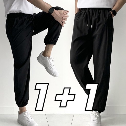 핏노블 1+1 남자 조거팬츠 여름용 트레이닝 쿨 작업복 바지