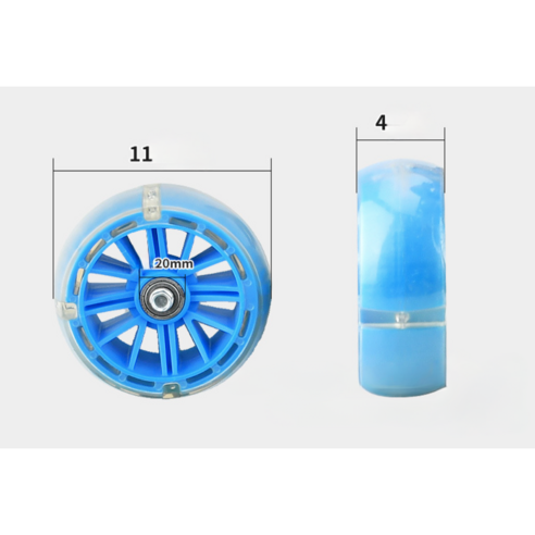 안전키드 광폭 무소음 어린이 자전거 보조바퀴 12인치~20인치 호환 이미지 2