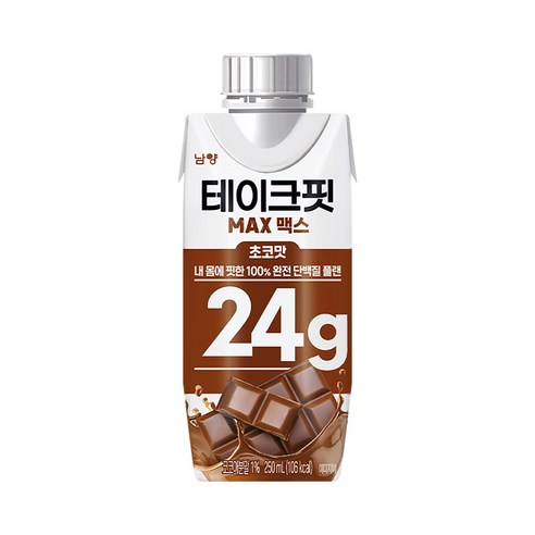 남양 테이크핏 맥스 초코맛 단백질 음료 24g 250ml, 18개 이미지 2