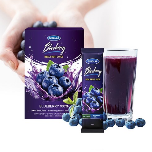 유로랩 리얼 블루베리즙 BLUBERRY 300ml 300ml, 1박스 실사용 후기 | 효과 있을까? - 상품 이미지 2