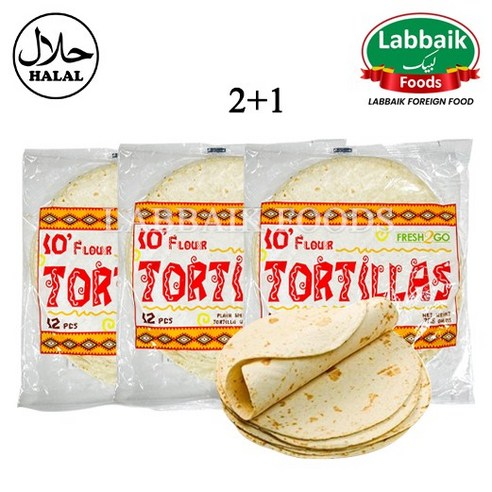 Fresh2Go Tortilla Bread (Roti) 10 Inch (12pcs) (2+1) 2304g 또띠아 10인치 ...