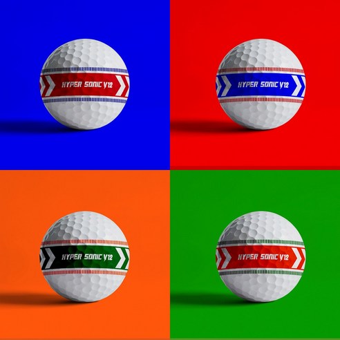 볼빅 골프공 하이퍼 소닉 V12 소프트 트랙 360도 고반발 3피스 이미지 2