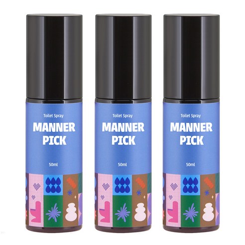 매너픽 화장실 탈취제 실내 무향 휴대용, 3개, 50ml