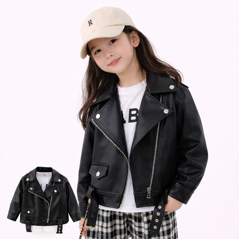 여아 남아 아우터 가을 유아 가죽자켓 키즈 라이더 래더재킷 간절기