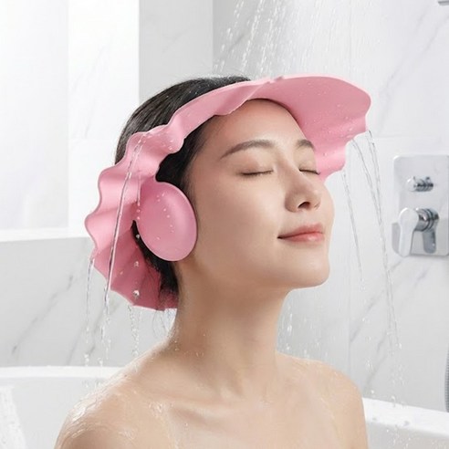 앙플러스 물이 새지 않는 헤어캡 성인 샴푸캡 간편 샤워캡, 핑크, 1개