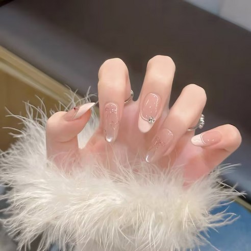 FAINAL SENSE 롱컷 네일팁 네일팁 젤 네일 아트 디자인 컬렉션, 1개, G937-S