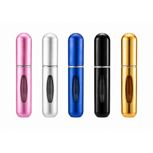 휴대용 스프레이 향수 리필 공병 5ml, 블랙, 1개