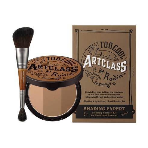 투쿨포스쿨 아트클래스 바이로댕 쉐딩 9.5g + 듀얼 컨투어 브러쉬 클래식 × 4개