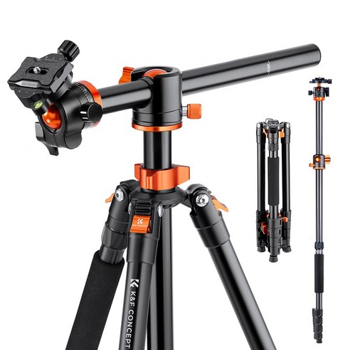K&F CONCEPT 알루미늄 카메라 삼각대 185cm, T255A3+BH-28L