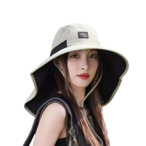Velon 챙넓은 자외선 차단 모자 햇빛가리개, 1개, 카키