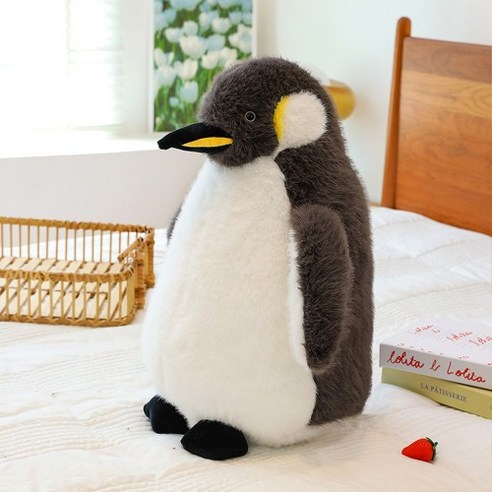BD670황제펭귄 가볍고 포근한 펭귄인형, 1개, 그레이, 35cm