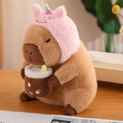 스토리원 7가지 카피바라 인형 동물 봉제 애착 선물 ST-TOY-017, 1개, 유니콘, 30cm