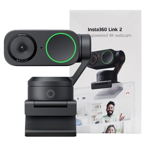 인스타360 링크2 라이브 인공지능 AI 4K 웹캠, 블랙, Link 2