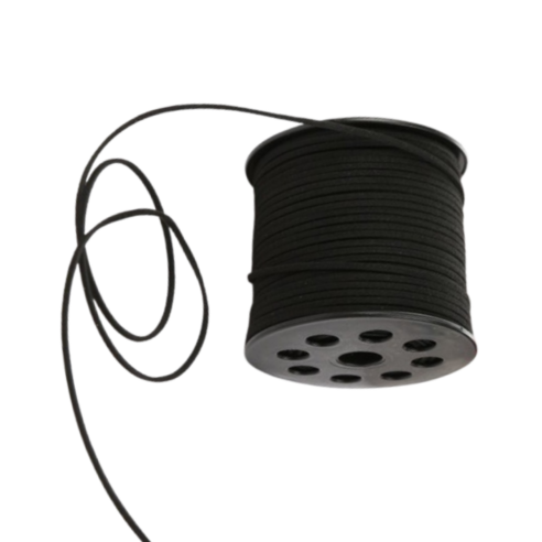 스웨이드 인조가죽 세무 끈 3mm X 46m, 검정