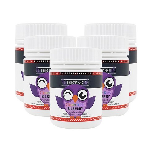 뉴질랜드 피터앤존 클레버 어린이 눈영양제 빌베리 120정 X5