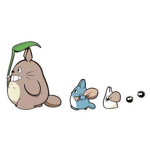 미리아 차량용 스티커 이웃집 토토로 데코 스티커, 2개, 왼쪽으로 향한 토토로