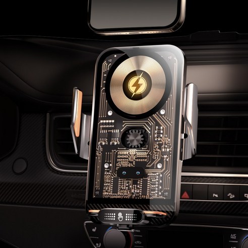 RUNDX 차량무선충전기 66W 초고속+15W 송풍구거치대 이미지 3