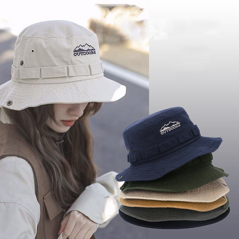 뜨거운 여름 햇살 아래, 내 피부를 지켜줄 OUTDOORS 자수 사파리모자