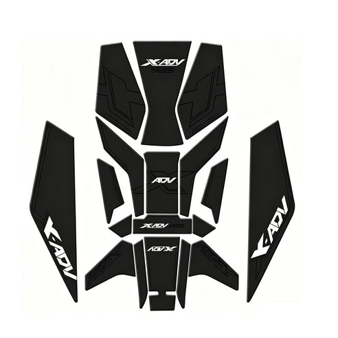 XADV750 연료 포패드 3D 고무 스티커, 1개, 검정색