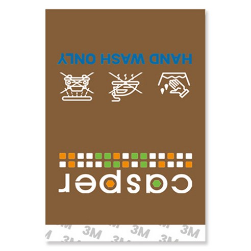캐스퍼 UV 레더 방수 디자인 태그 라벨 스티커 악세서리, 캐스퍼 베이직, 라지 사이즈, 카멜