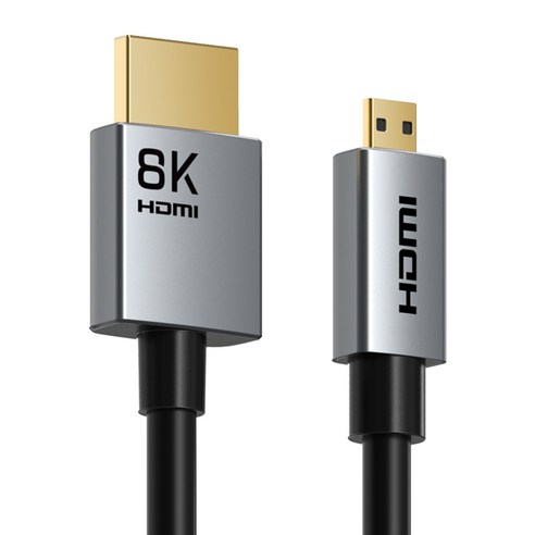 케이블타임 8K 60Hz Micro HDMI to HDMI 2.1 양방향 모니터 케이블, 0.5m, 1개