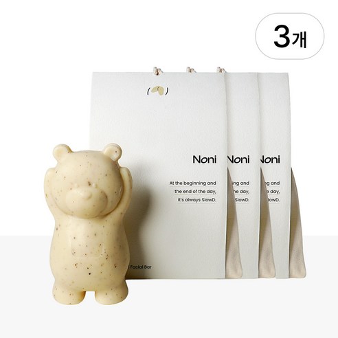 노니 세안비누 트러블 모공 피지 케어 클렌징 저자극 페이스 클렌저 각질 관리 데일리 세안 피부진정 슬로뎃, 3세트