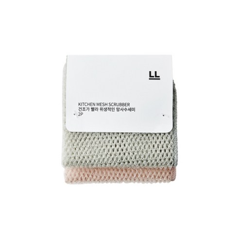 락앤락 건조가 빨라 위생적인 망사수세미 2p세트, 2개, 5세트