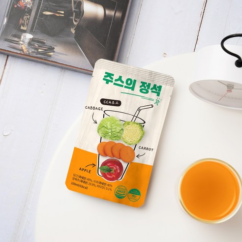 주스의정석 CCA주스 사과 당근 양배추 무첨가 주스 100ml, 60개 실사용 후기 | 효과 있을까? - 상품 이미지 3