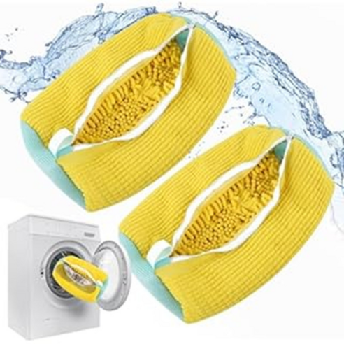 제이팩 운동화 다용도 세탁보조망 39cmX19cm, 2개, 옐로우