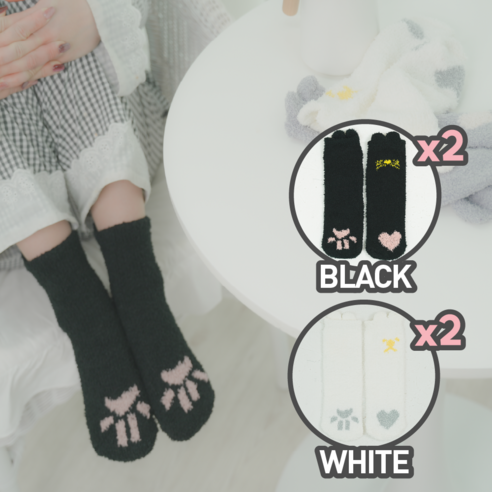 무드업 수족냉증 케어 임산부 무압박 수면양말 4P, 무채색