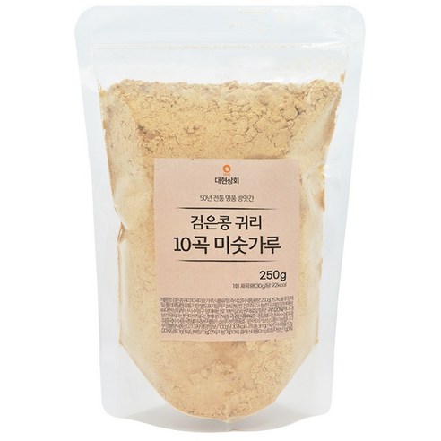 50년전통대현상회 무첨가 검은콩 귀리 10곡 미숫가루 250g, 1개 솔직 후기 | 실사용자 리뷰 분석 - 상품 이미지 1