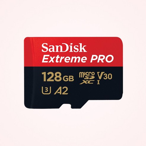 샌디스크 마이크로SD 카드 MicroSDXC Extreme Pro UHS-I QXCD U3 4K, 128GB, 1개