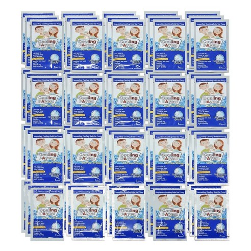 키친9단 여름 휴대용 개별포장 붙이는 쿨시트 냉각시트 아이스 쿨링 패치, 60개