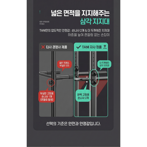 TANI 가정용 다용도 철봉 운동기구 실사용 후기 | 효과 있을까? - 상품 이미지 3