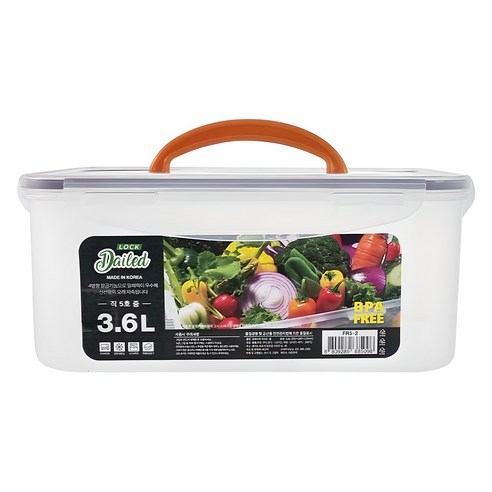 데일드 투명한 김치통, 3.6L, 1개