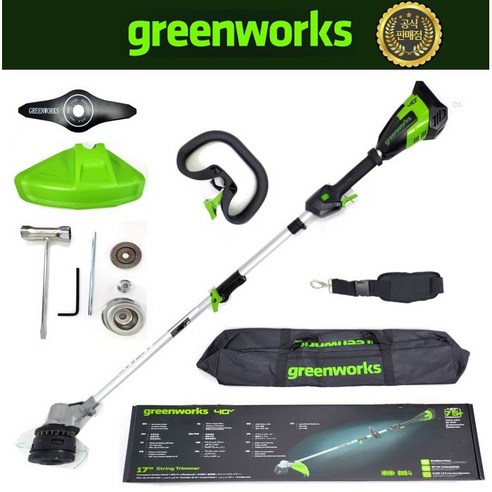 최신형 그린웍스 40v 무선 충전 예초기 본체만 greenworks 전기 충전식 라이트 g-max max40v max, 최신그린웍스40v예초기본체만(배터리와 충전기는 미포함)