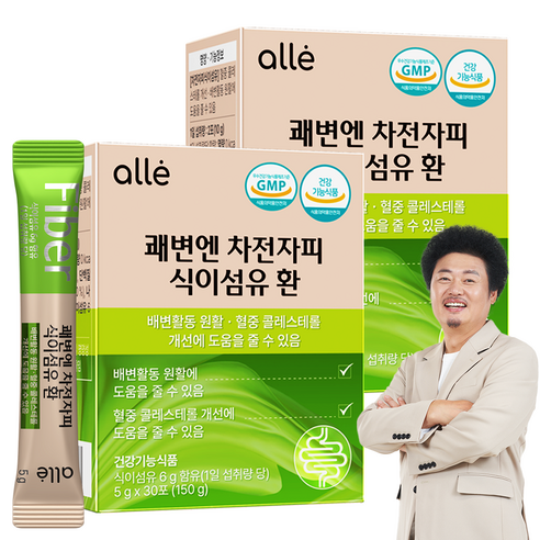 차전자피 식이섬유 환 쾌변엔 알레, 2박스, 30회분